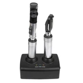 Retinoskop og oftalmoskopsett